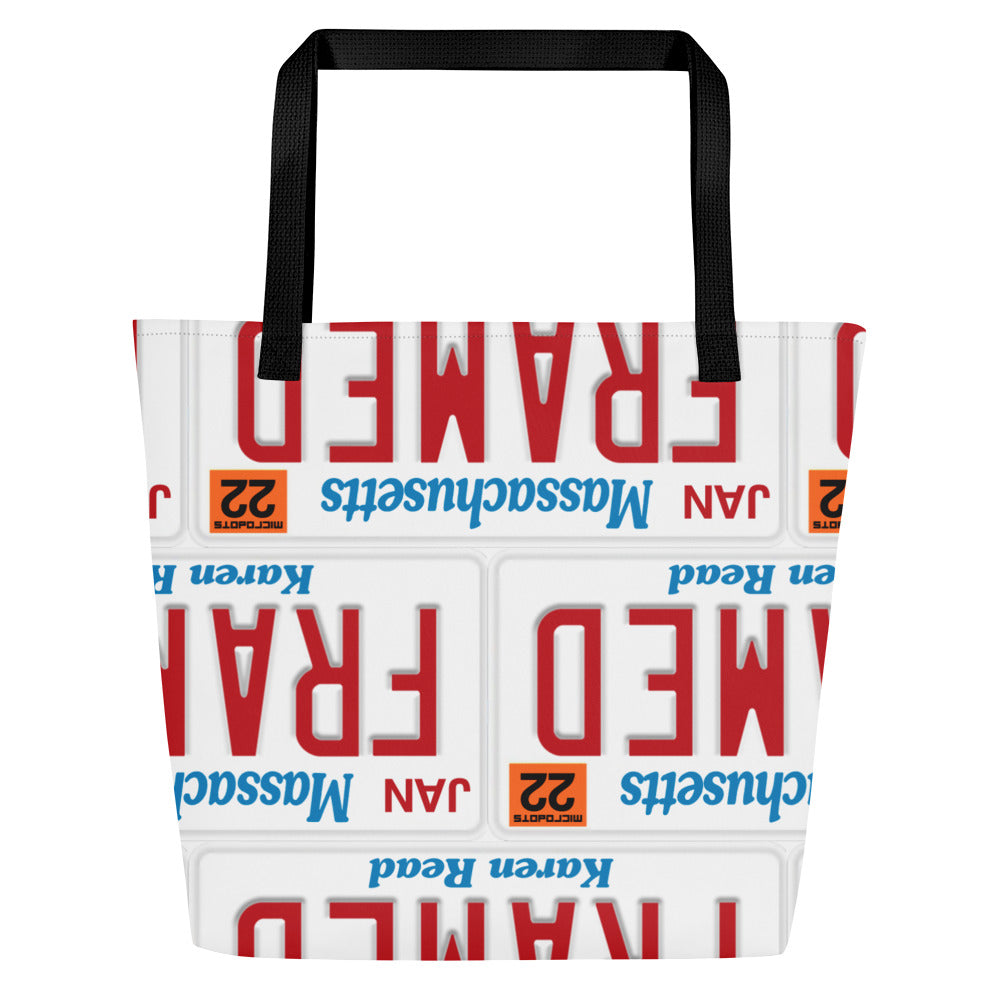Microdots "FRAMED" All-Over Print Large Tote Bag