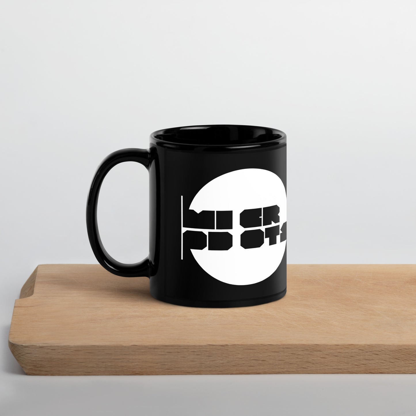 Microdots Logo Black Glossy Mug