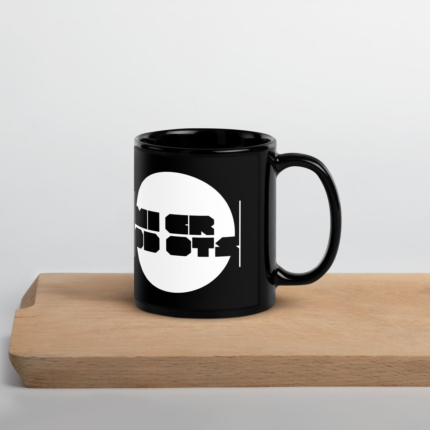 Microdots Logo Black Glossy Mug