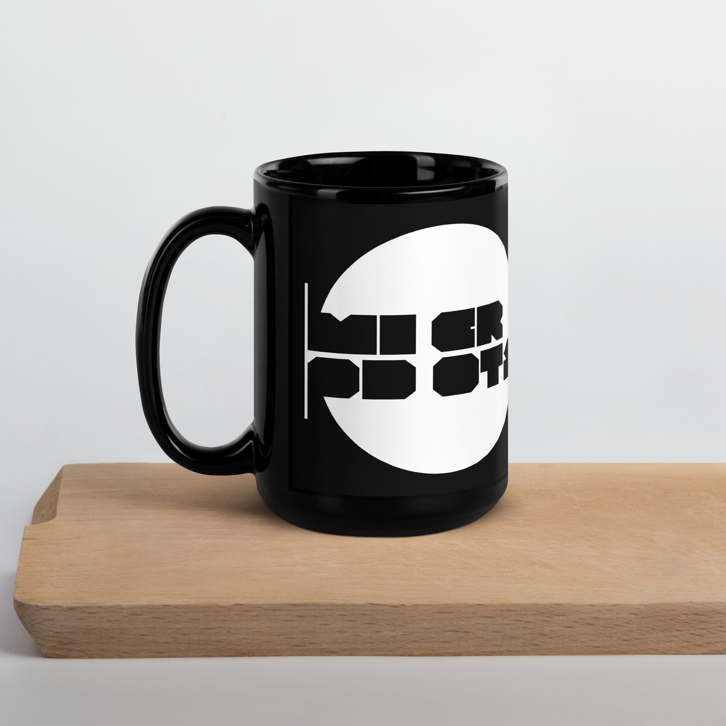 Microdots Logo Black Glossy Mug