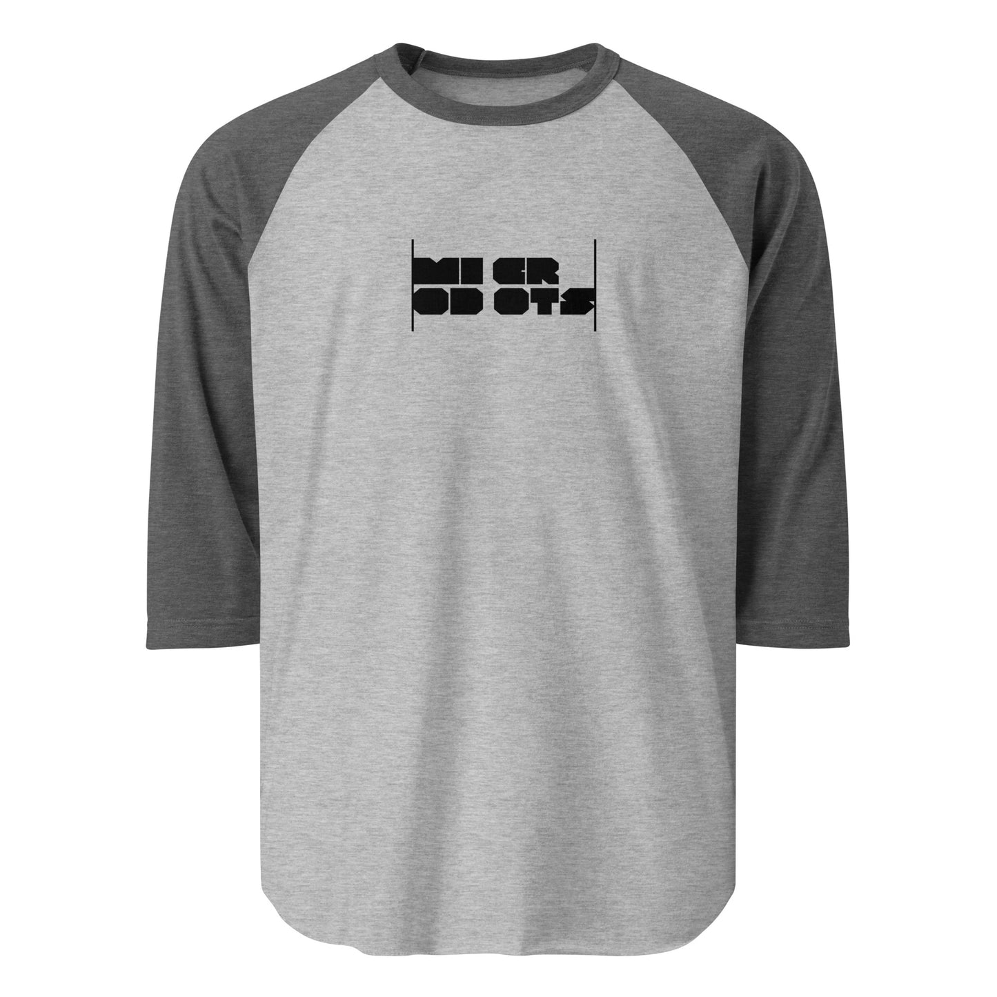 Microdots Bar Logo - 3/4 sleeve Raglan Shirt