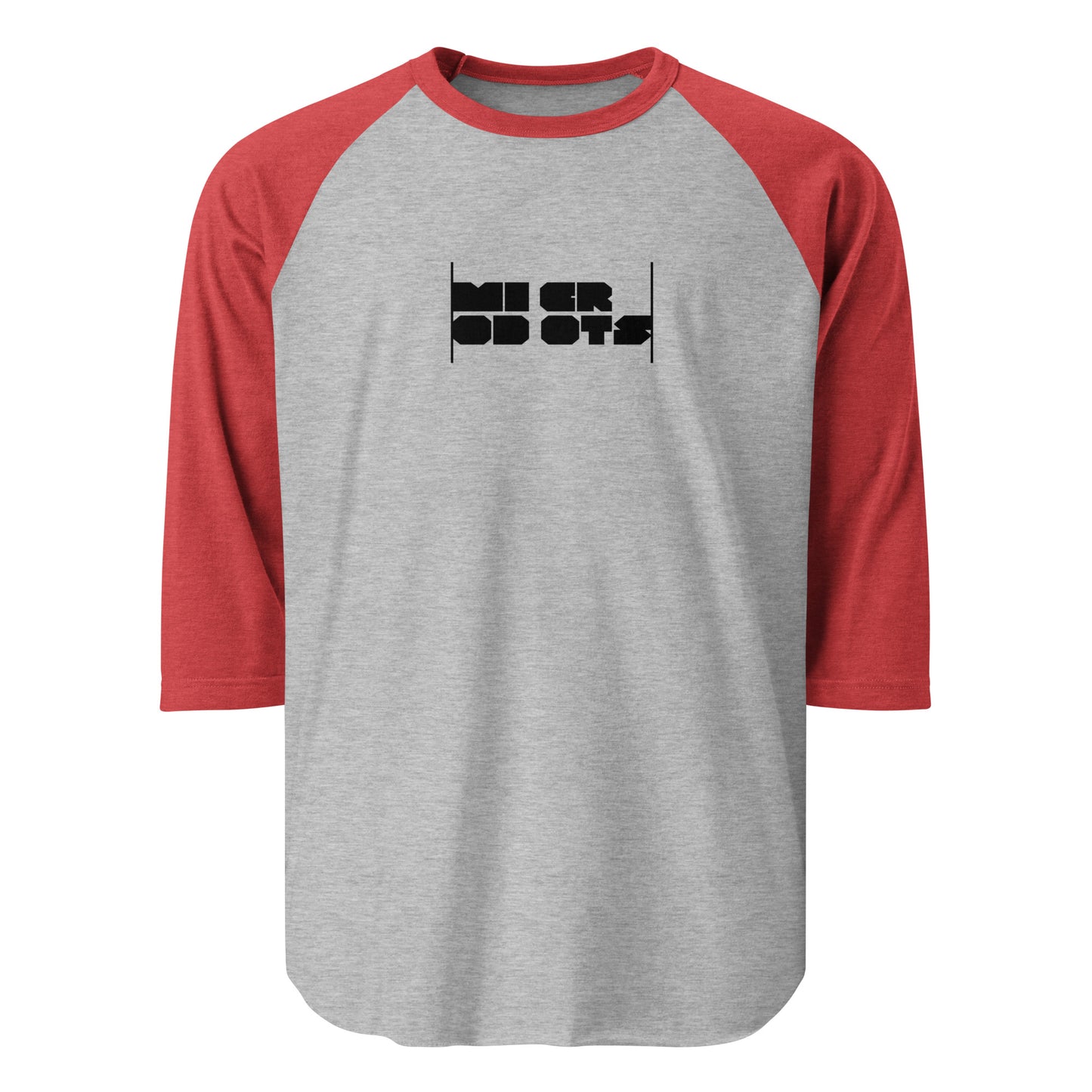 Microdots Bar Logo - 3/4 sleeve Raglan Shirt