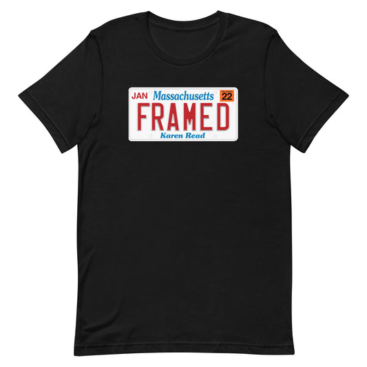 Microdots "Framed" License Plate Design - Unisex t-shirt