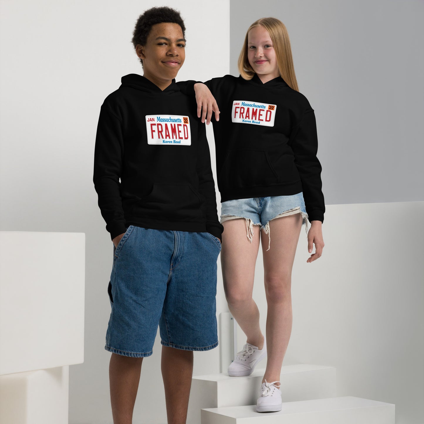 Microdots "FRAMED" - Youth Heavy Blend Hoodie