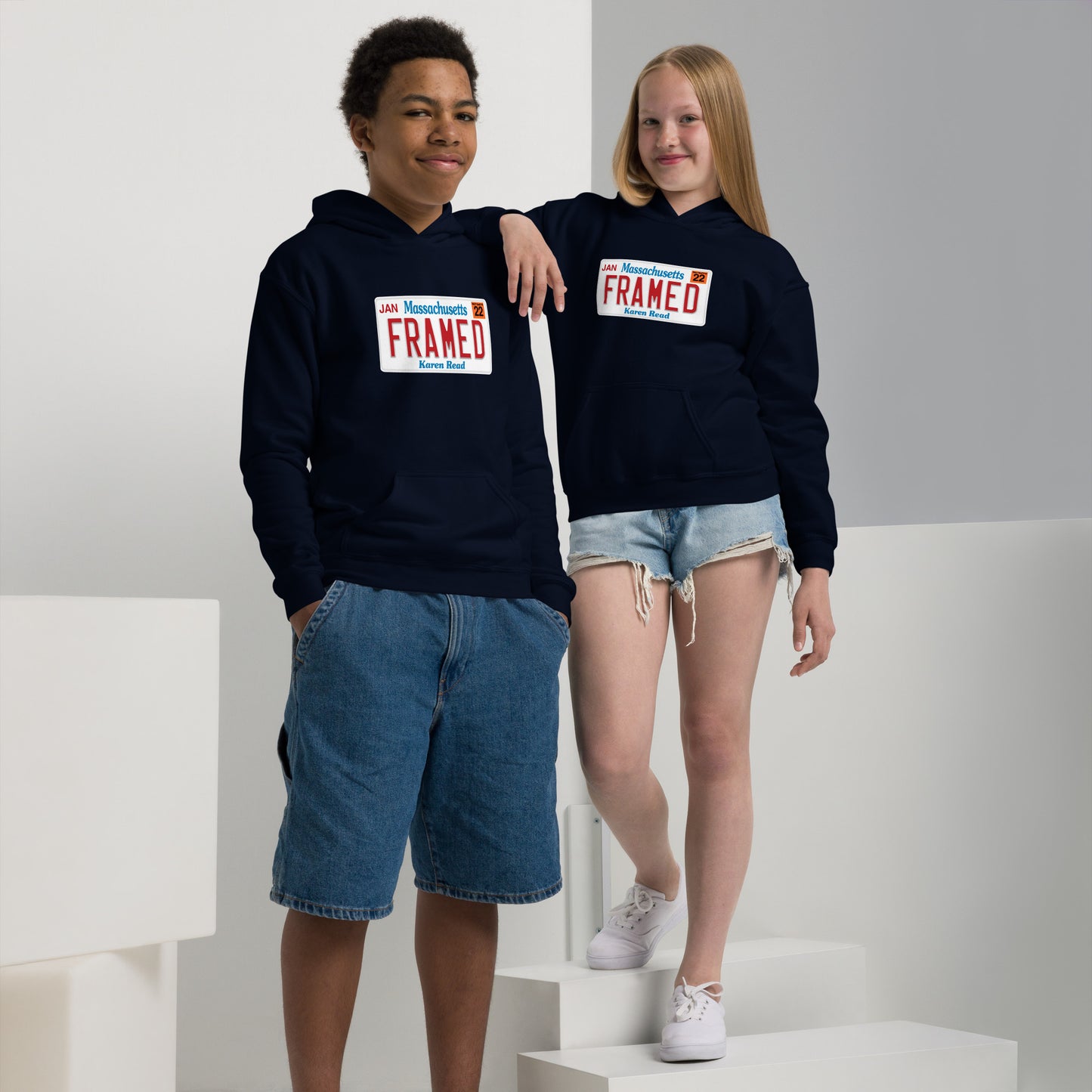 Microdots "FRAMED" - Youth Heavy Blend Hoodie