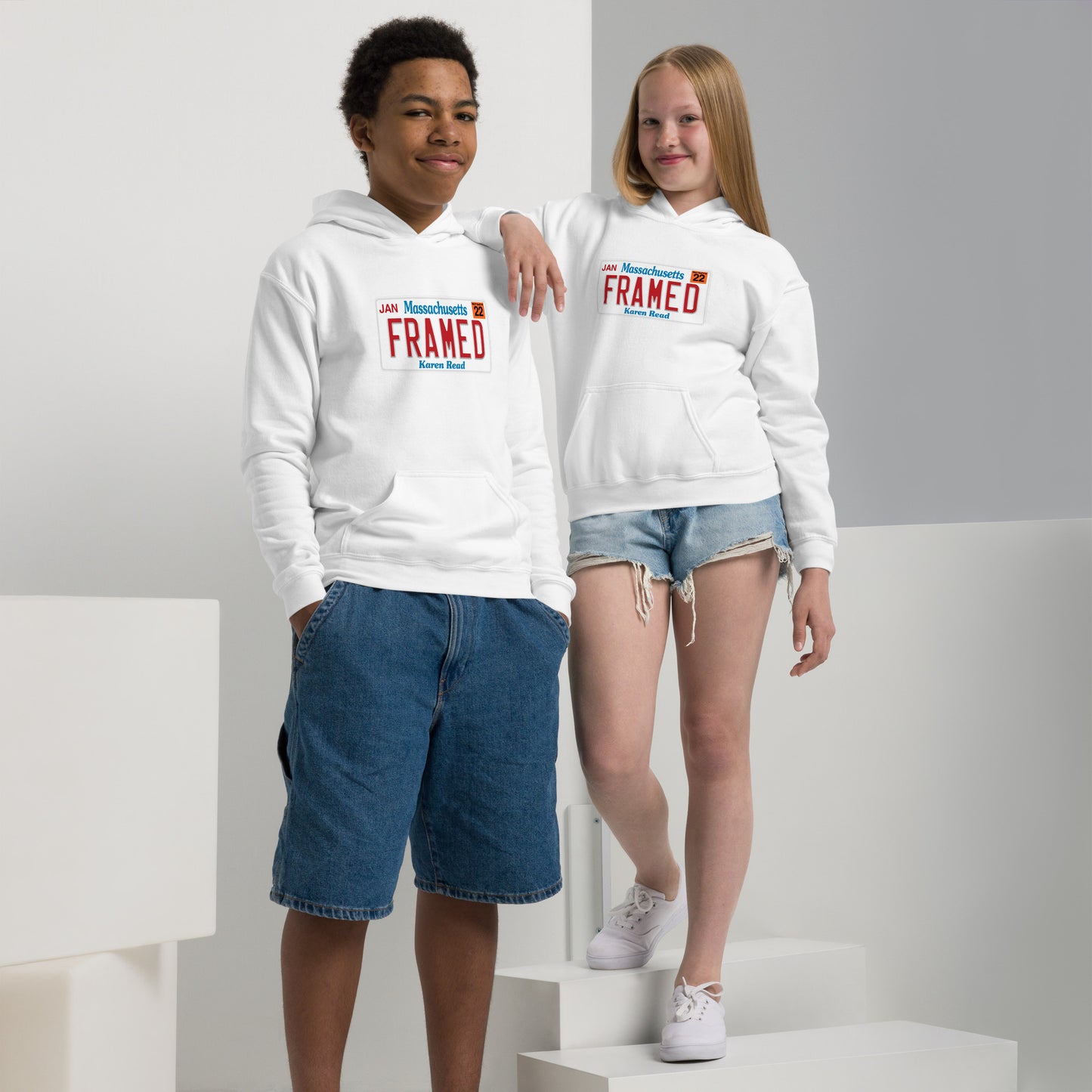 Microdots "FRAMED" - Youth Heavy Blend Hoodie